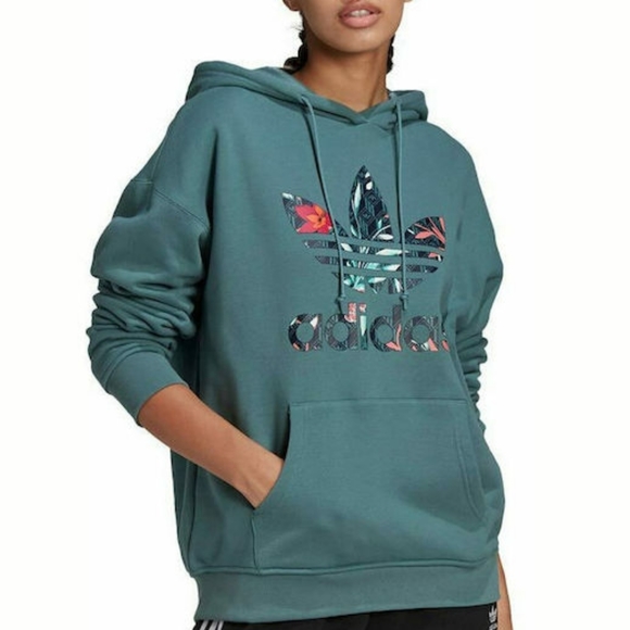 Adidas Originals Studio London Hazy Emerald Hooded Sweatshirt Hoodie - Picture 1 of 4